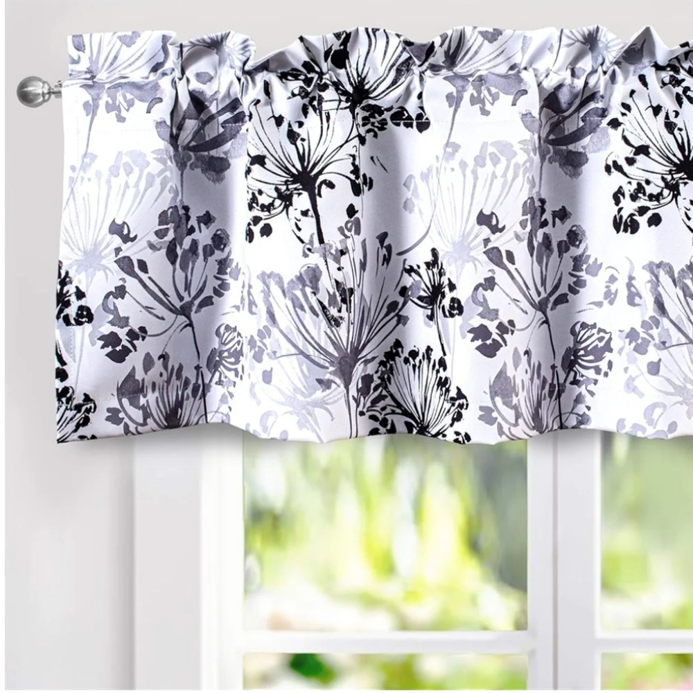 DriftAway Acacia Floral Blossom Watercolor Printed 100 Percent Blackout Curtain
